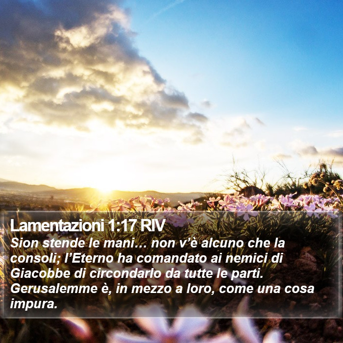 Lamentazioni 1:17 RIV Bible Study