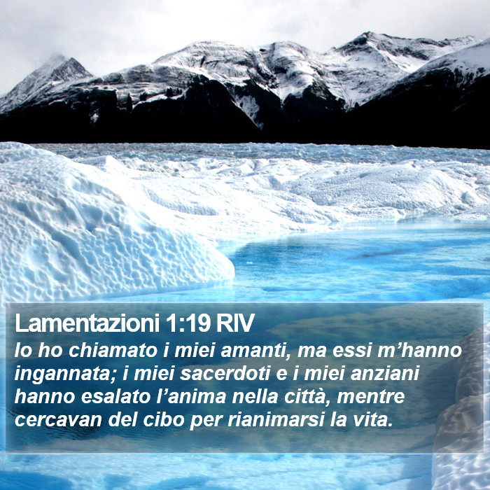 Lamentazioni 1:19 RIV Bible Study