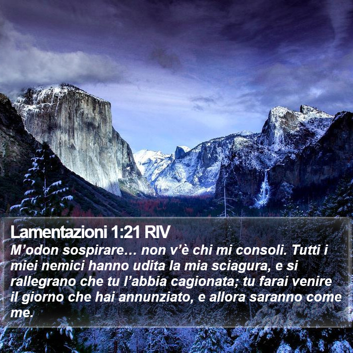 Lamentazioni 1:21 RIV Bible Study