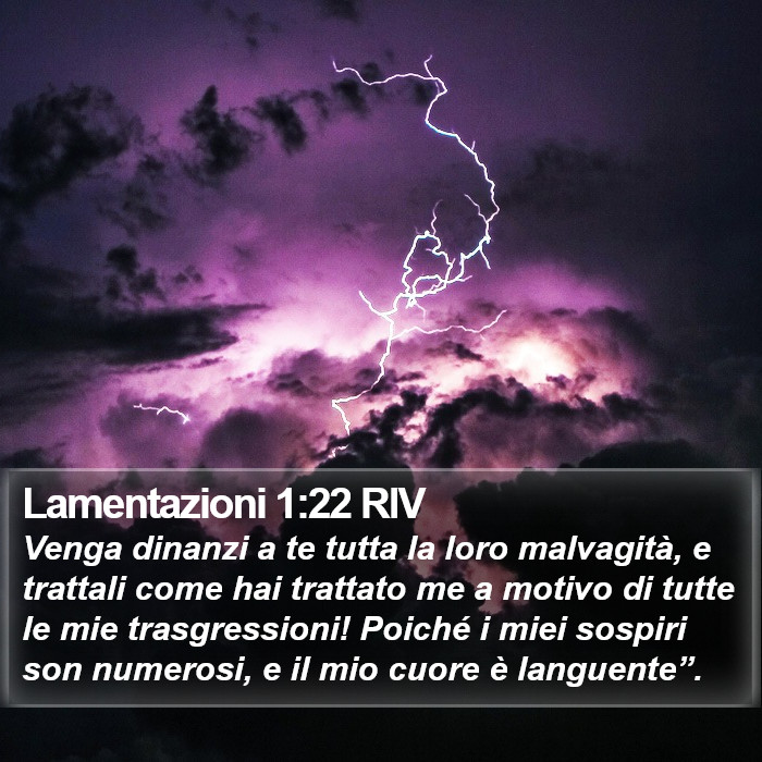 Lamentazioni 1:22 RIV Bible Study