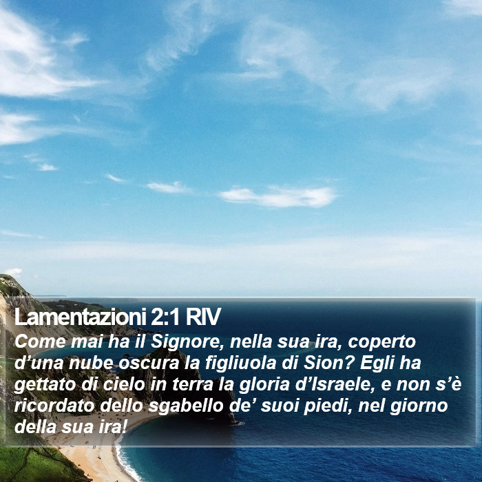 Lamentazioni 2:1 RIV Bible Study