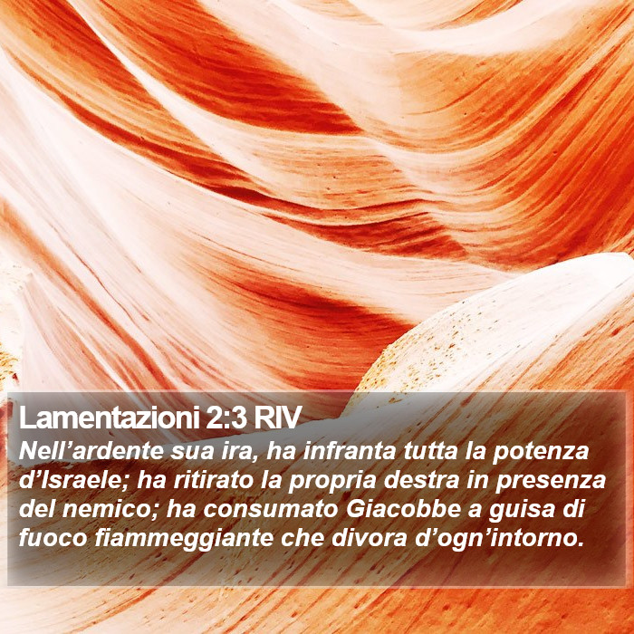 Lamentazioni 2:3 RIV Bible Study