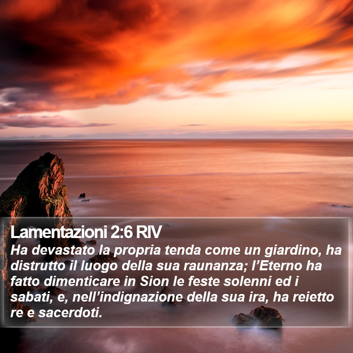 Lamentazioni 2:6 RIV Bible Study