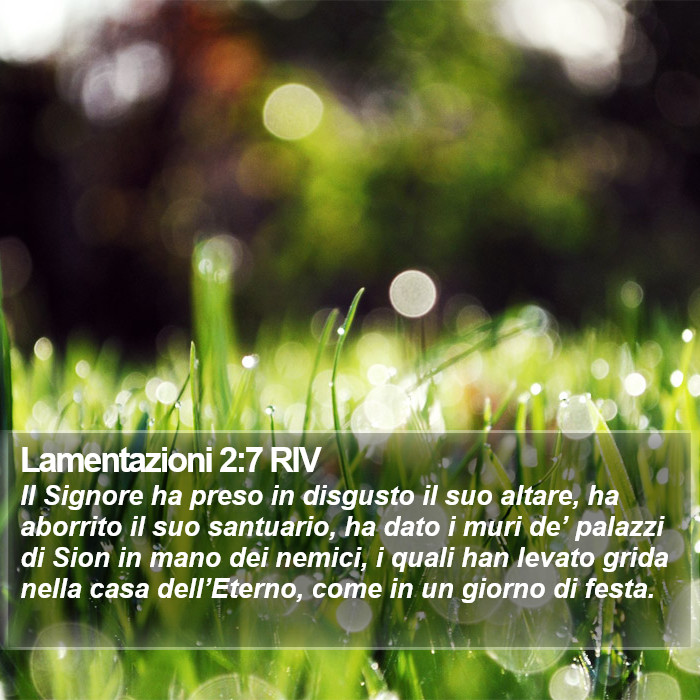 Lamentazioni 2:7 RIV Bible Study