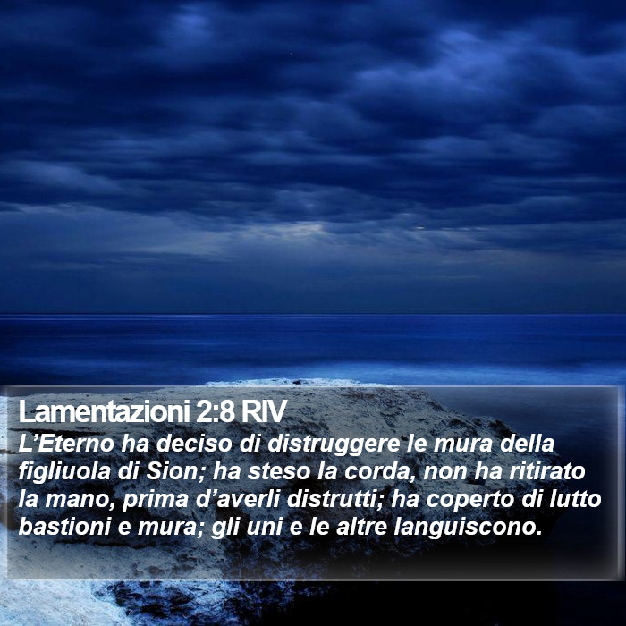 Lamentazioni 2:8 RIV Bible Study