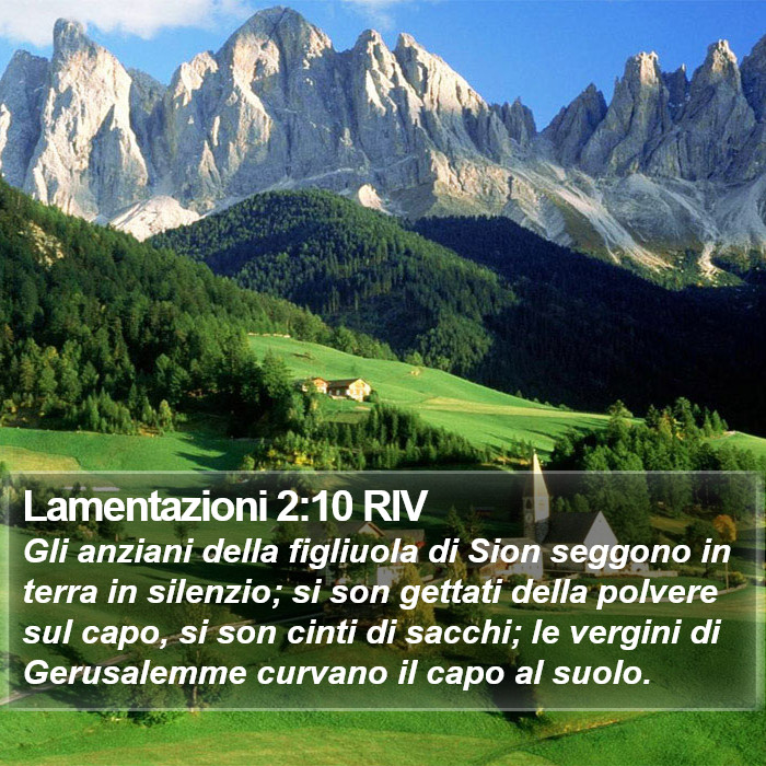 Lamentazioni 2:10 RIV Bible Study