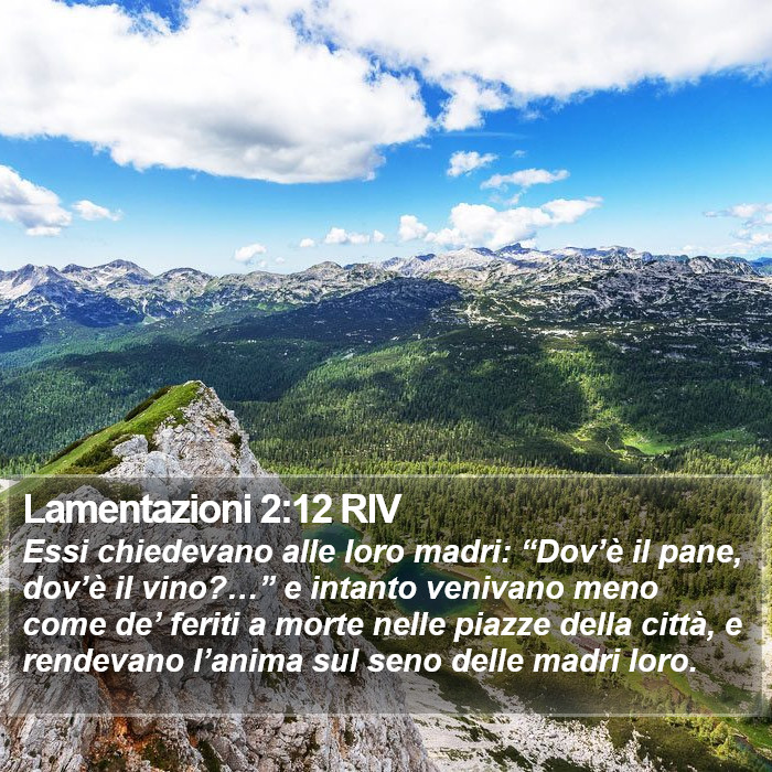 Lamentazioni 2:12 RIV Bible Study