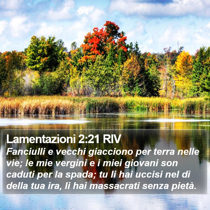 Lamentazioni 2:21 RIV Bible Study