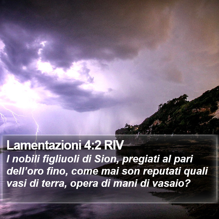 Lamentazioni 4:2 RIV Bible Study