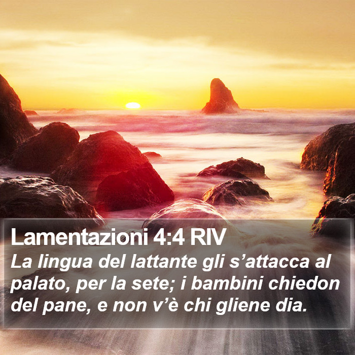 Lamentazioni 4:4 RIV Bible Study