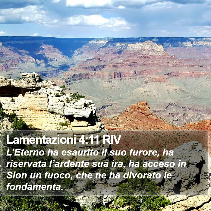 Lamentazioni 4:11 RIV Bible Study