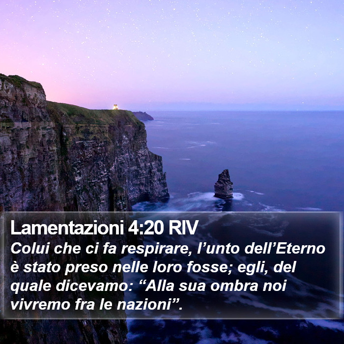 Lamentazioni 4:20 RIV Bible Study