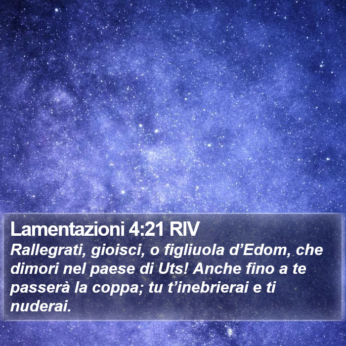 Lamentazioni 4:21 RIV Bible Study