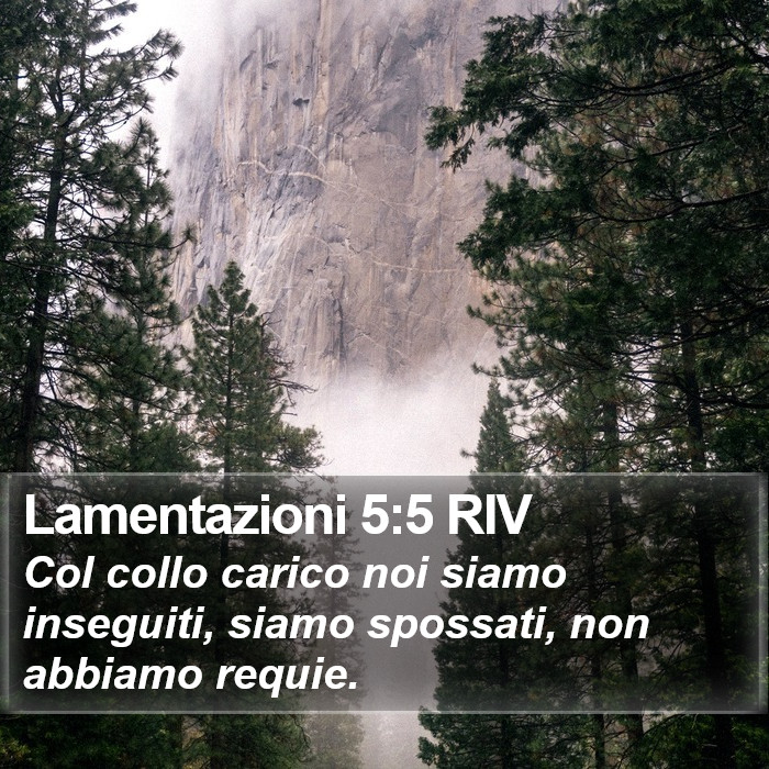 Lamentazioni 5:5 RIV Bible Study