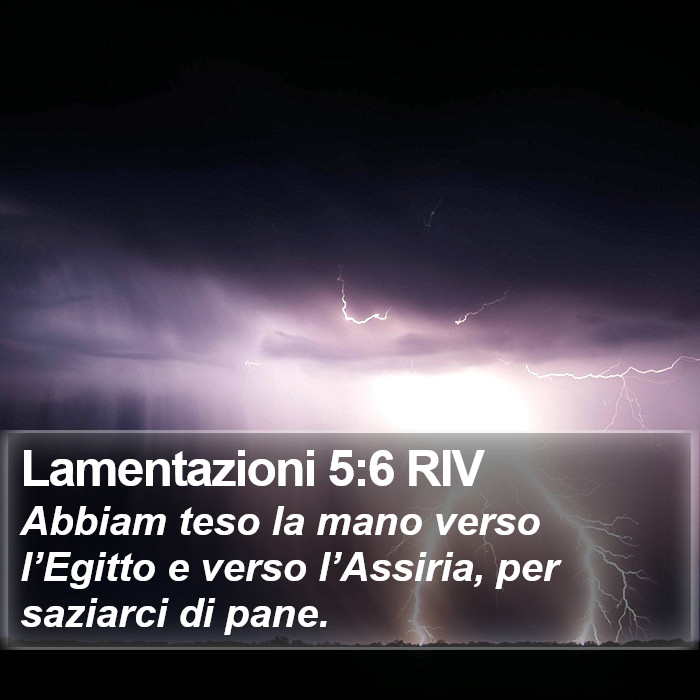 Lamentazioni 5:6 RIV Bible Study