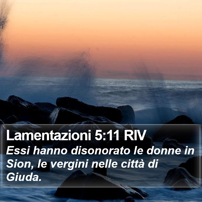 Lamentazioni 5:11 RIV Bible Study