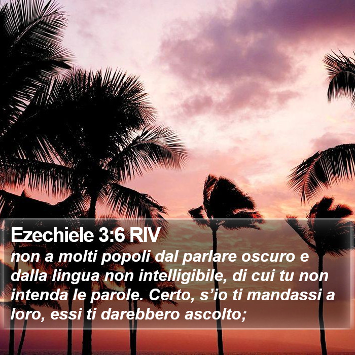 Ezechiele 3:6 RIV Bible Study