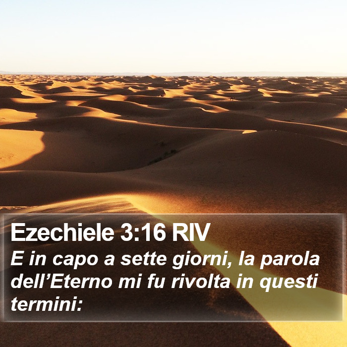 Ezechiele 3:16 RIV Bible Study