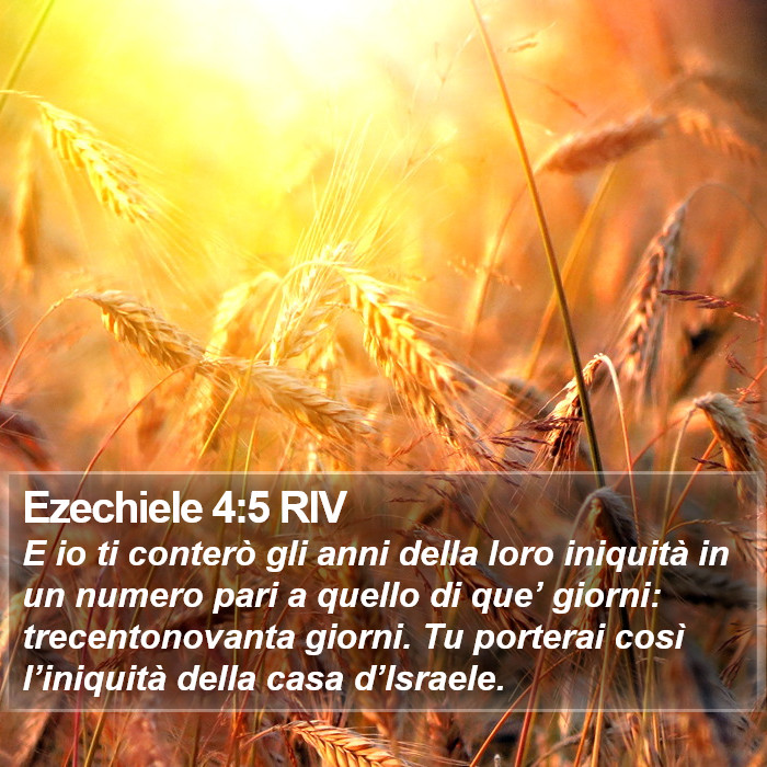 Ezechiele 4:5 RIV Bible Study