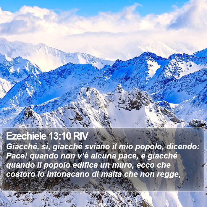 Ezechiele 13:10 RIV Bible Study