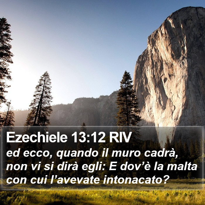 Ezechiele 13:12 RIV Bible Study