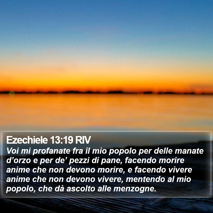 Ezechiele 13:19 RIV Bible Study