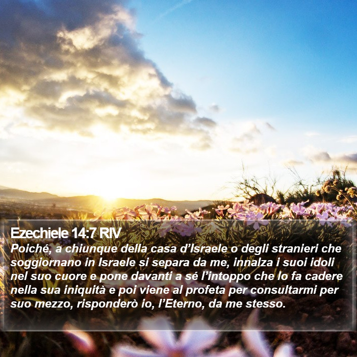 Ezechiele 14:7 RIV Bible Study