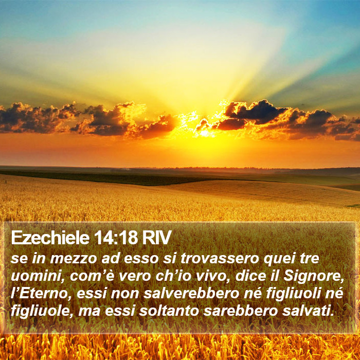 Ezechiele 14:18 RIV Bible Study