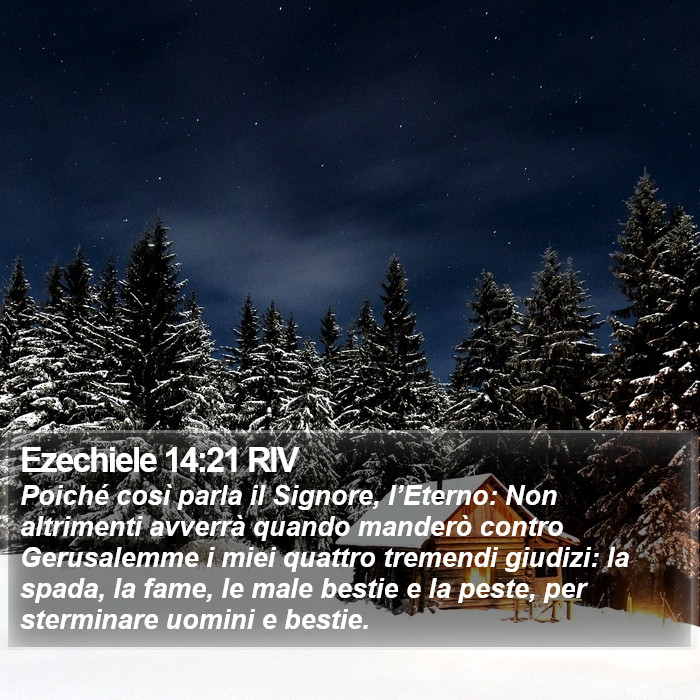 Ezechiele 14:21 RIV Bible Study
