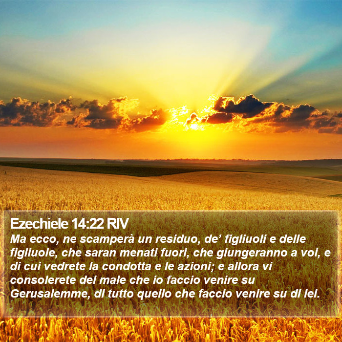 Ezechiele 14:22 RIV Bible Study