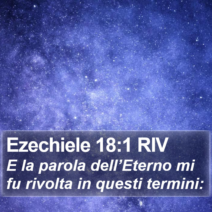 Ezechiele 18:1 RIV Bible Study