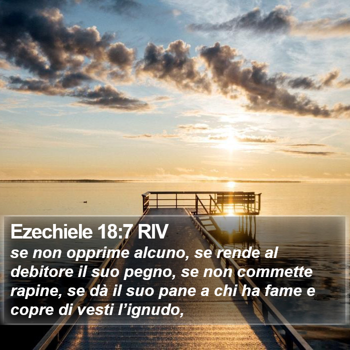 Ezechiele 18:7 RIV Bible Study