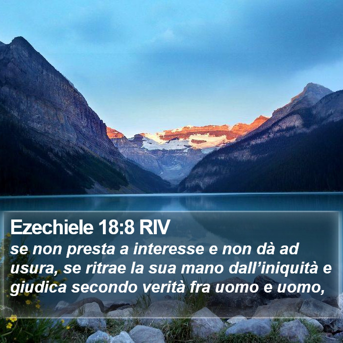 Ezechiele 18:8 RIV Bible Study