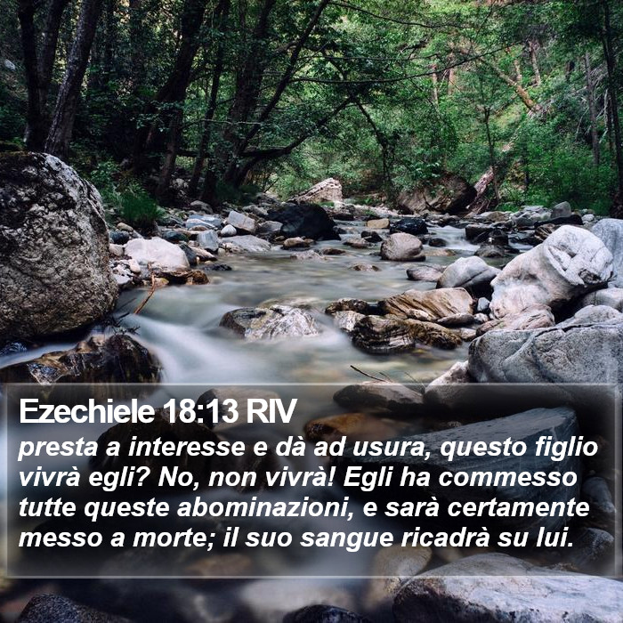 Ezechiele 18:13 RIV Bible Study