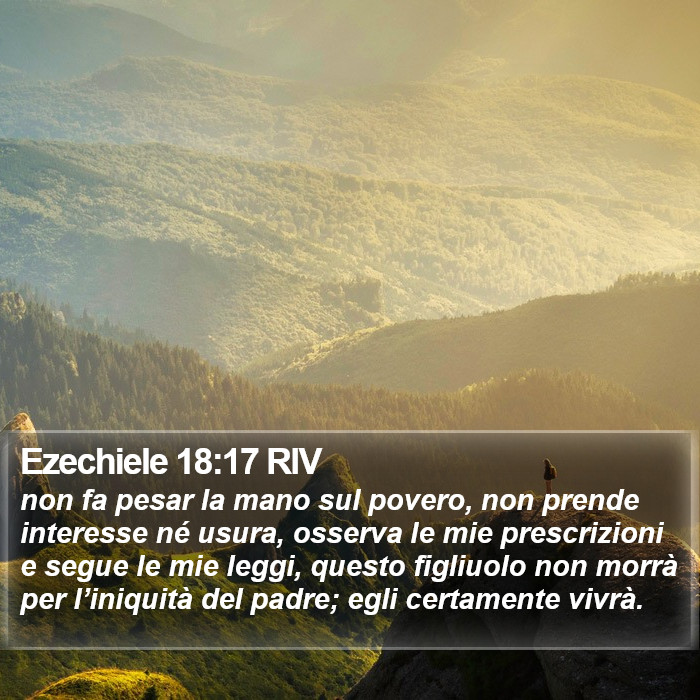 Ezechiele 18:17 RIV Bible Study