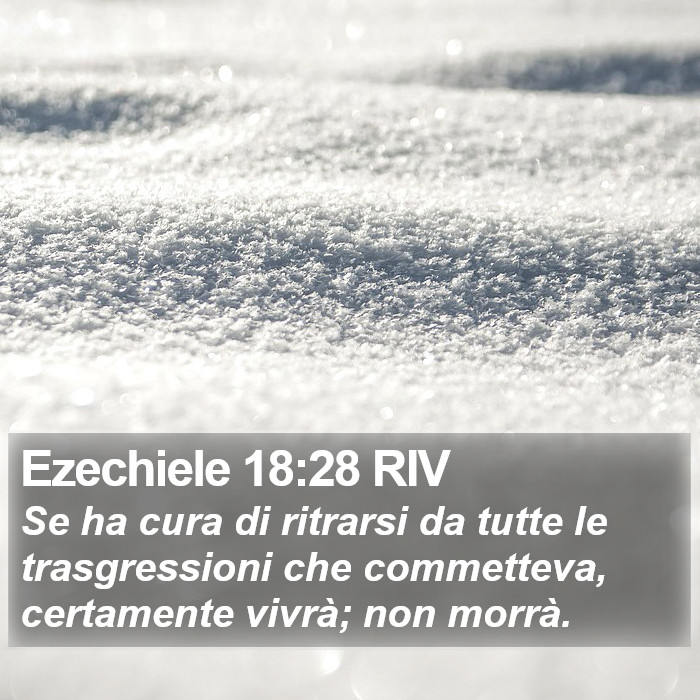 Ezechiele 18:28 RIV Bible Study