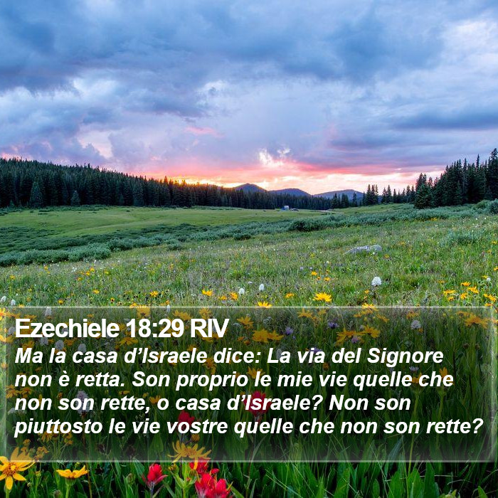 Ezechiele 18:29 RIV Bible Study