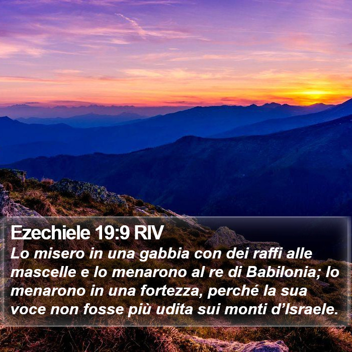 Ezechiele 19:9 RIV Bible Study