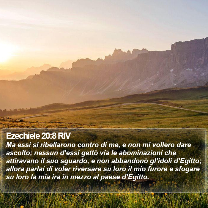 Ezechiele 20:8 RIV Bible Study