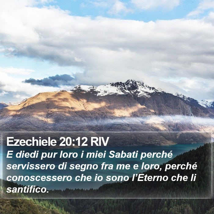 Ezechiele 20:12 RIV Bible Study