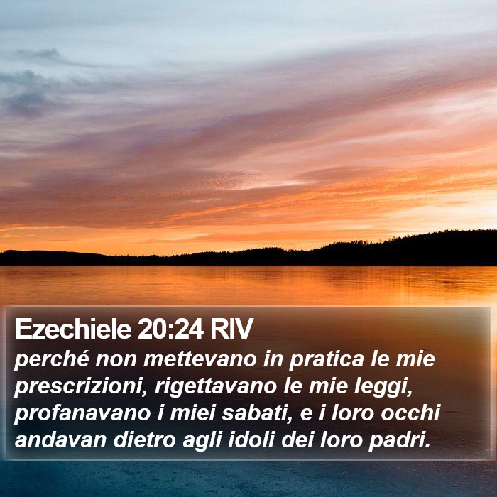Ezechiele 20:24 RIV Bible Study