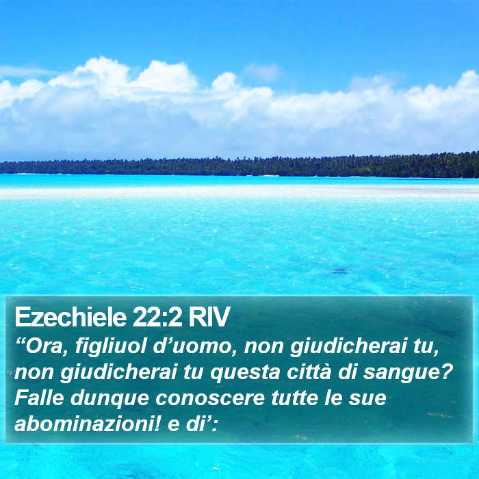 Ezechiele 22:2 RIV Bible Study