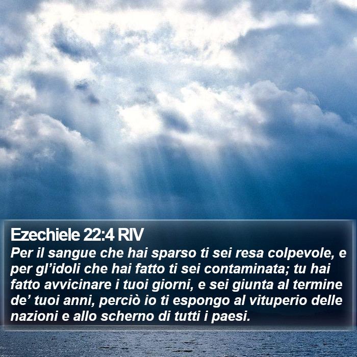 Ezechiele 22:4 RIV Bible Study