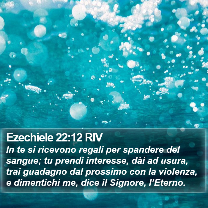 Ezechiele 22:12 RIV Bible Study