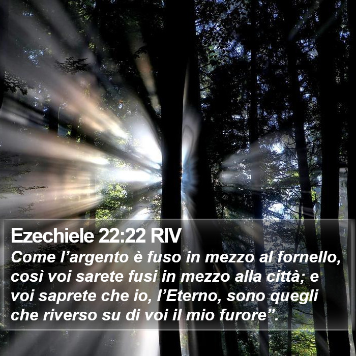 Ezechiele 22:22 RIV Bible Study