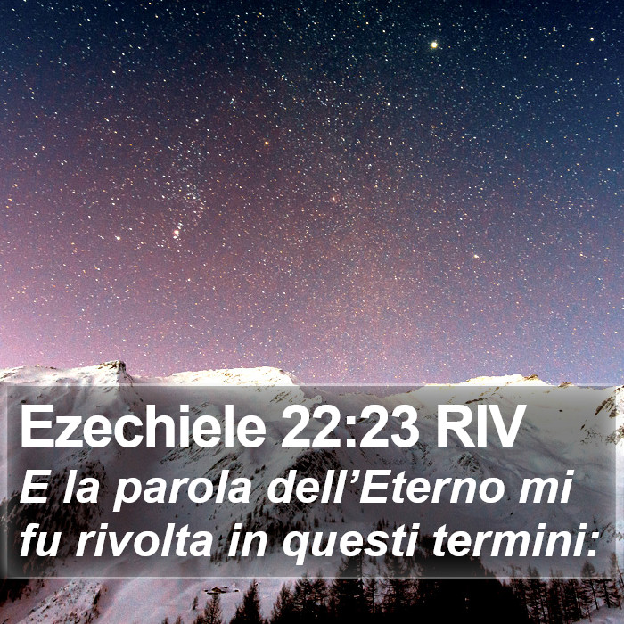 Ezechiele 22:23 RIV Bible Study