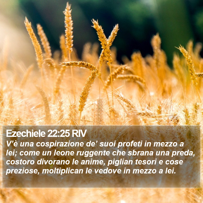 Ezechiele 22:25 RIV Bible Study