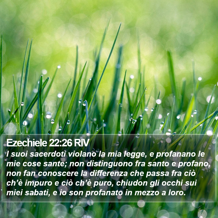 Ezechiele 22:26 RIV Bible Study