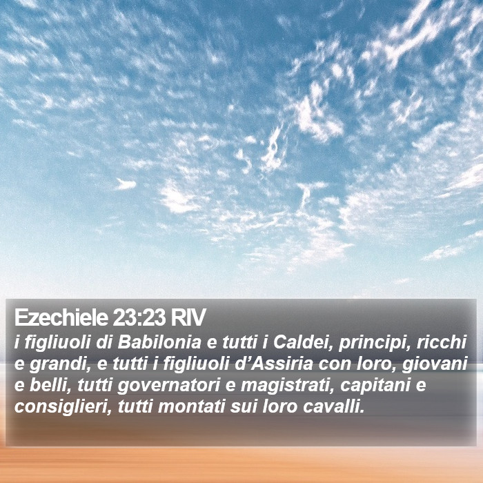 Ezechiele 23:23 RIV Bible Study