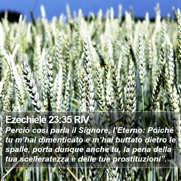 Ezechiele 23:35 RIV Bible Study